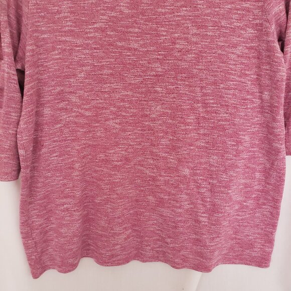 Terra & Sky Pink 3/4 Unique Sleeves Beaded V Neck Blouse Plus Size 0X (14w) - Picture 15 of 15